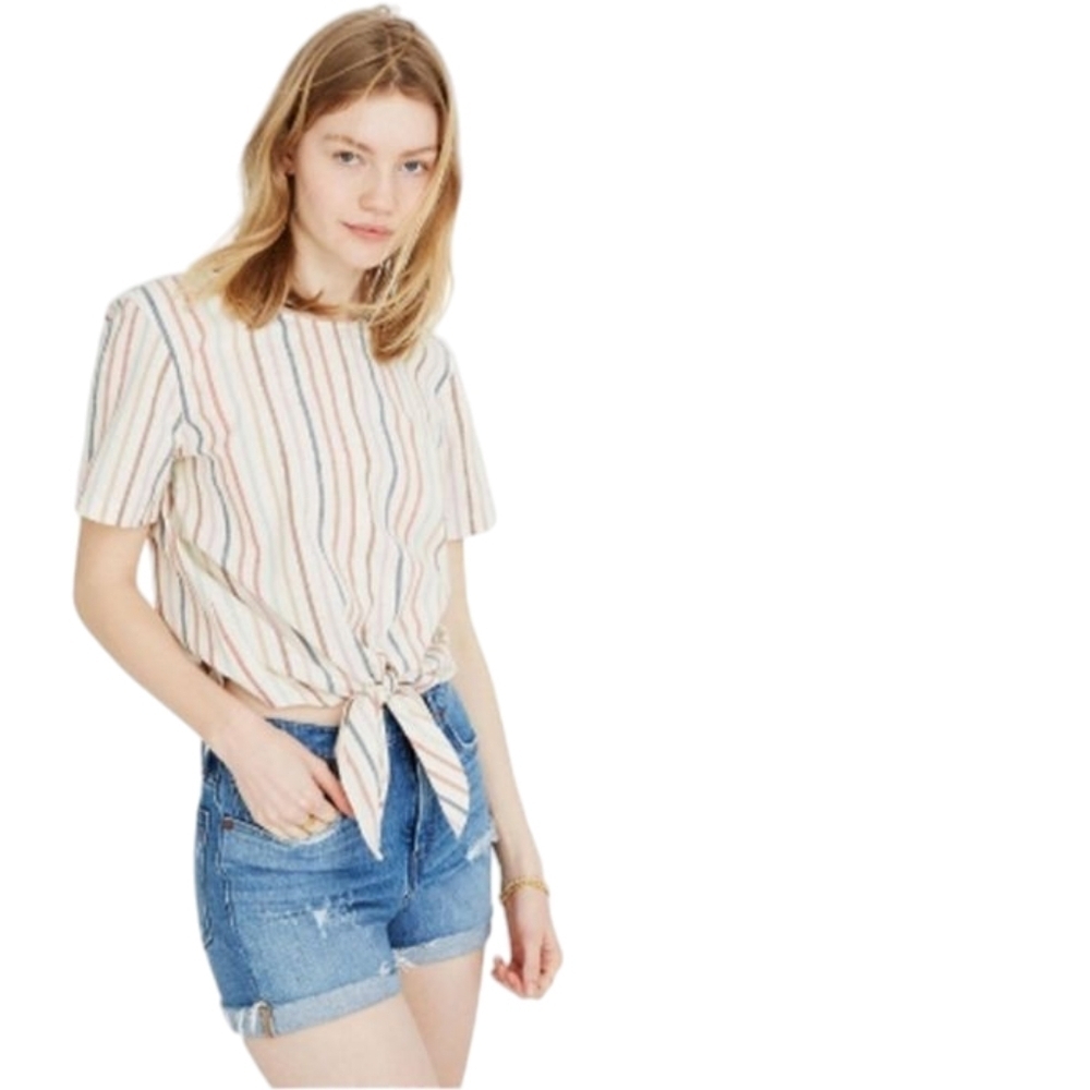 Madewell High‎ Rise Denim Shorts In Jordie Wash Cotton Denim Zip Fly Size 26